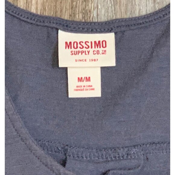 Mossimo Supply Co Womens Blue Gray Sleeveless Tank Top Crochet Lace Hi-Lo Hem M - Picture 8 of 13